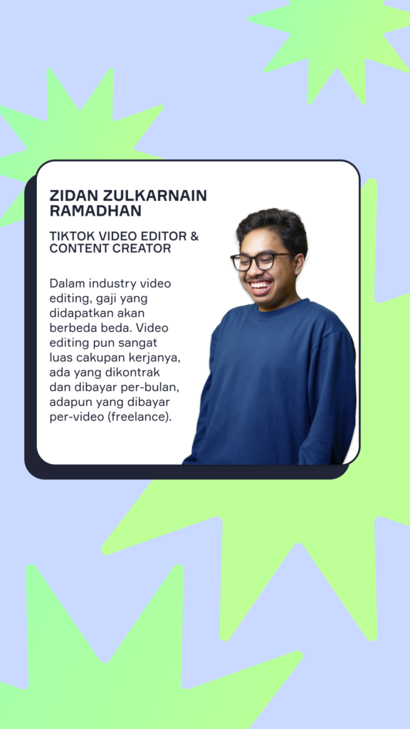 Wawancara dengan spesialis pengeditan video dan pencipta TikTok Zidan Zulkarnain Ramadhan