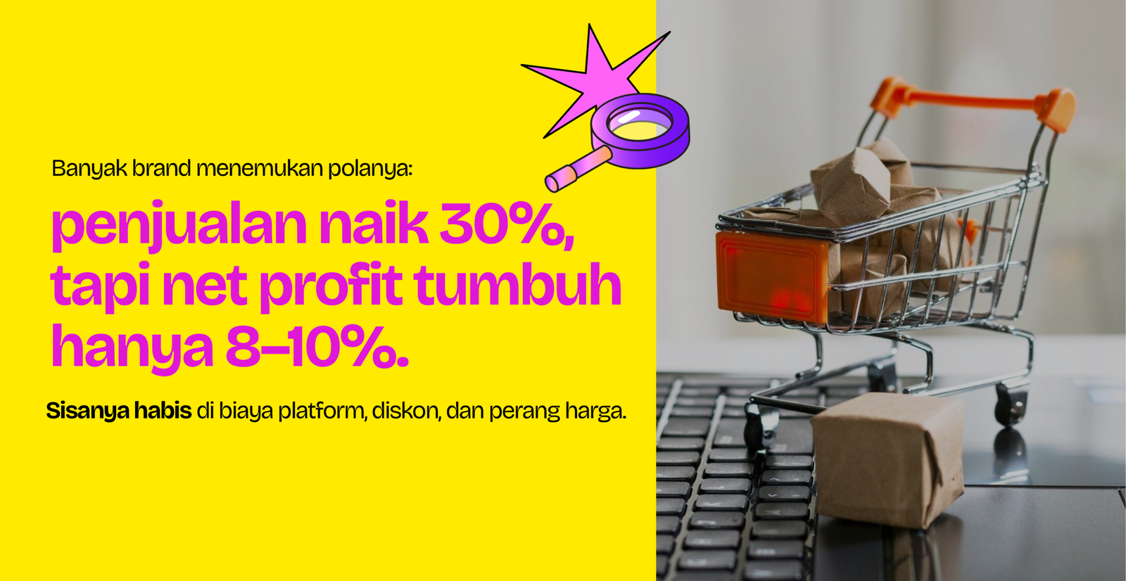 brand marketplace penjualan naik tapi profit tipis karena biaya platform dan diskon